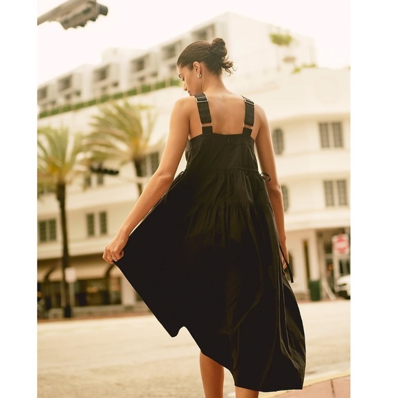 Madewell Poplin Tiered Midi Dress - Size 4 - Picture 2 of 12